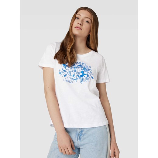 T-shirt z haftem w kwiaty Esprit L promocja Peek&Cloppenburg 