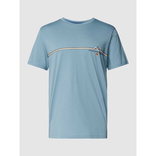 T-shirt męski Christian Berg niebieski z krótkimi rękawami 