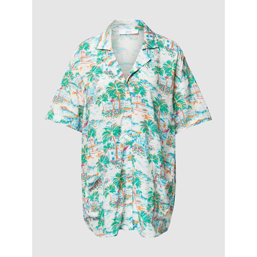 Bluzka koszulowa o kroju oversized z kołnierzem z połami ze sklepu Peek&Cloppenburg  w kategorii Koszule damskie - zdjęcie 167817974