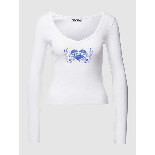 Bluzka w stylu Y2K z długim rękawem i nadrukiem HEART ze sklepu Peek&Cloppenburg  w kategorii Bluzki damskie - zdjęcie 167818213