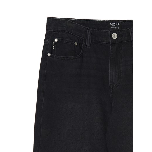 Cropp - Czarne jeansy wide leg - czarny ze sklepu Cropp w kategorii Jeansy męskie - zdjęcie 167839053