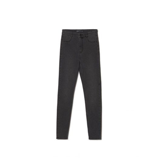 Cropp - Szare jeansy skinny PETITE - szary ze sklepu Cropp w kategorii Jeansy damskie - zdjęcie 167839090
