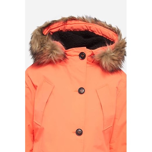 Kurtka damska Superdry z kapturem krótka pomarańczowy casualowa 