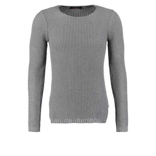 CENT´S Sweter gris zalando szary abstrakcyjne wzory