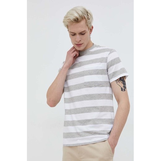 Solid t-shirt bawełniany męski kolor szary wzorzysty ze sklepu ANSWEAR.com w kategorii T-shirty męskie - zdjęcie 167849152