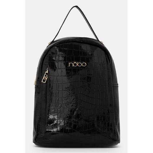 Plecak Nobo na łańcuszku lakierowane croco czarny Nobo One size NOBOBAGS.COM promocyjna cena