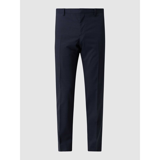 Spodnie do garnituru o kroju slim fit z dodatkiem streczu model ‘Sath’ ze sklepu Peek&Cloppenburg  w kategorii Spodnie męskie - zdjęcie 167850154