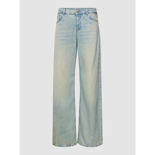 Review jeansy damskie w miejskim stylu niebieskie bawełniane 
