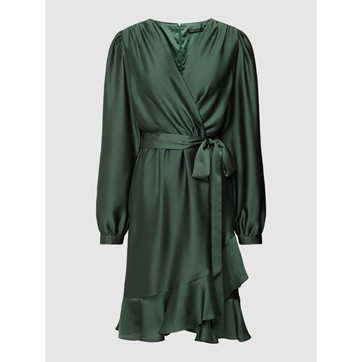 Sukienka koktajlowa o długości do kolan z wiązanym paskiem ze sklepu Peek&Cloppenburg  w kategorii Sukienki - zdjęcie 167851764