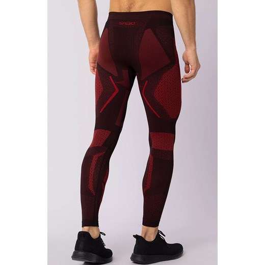 Termoaktywne legginsy męskie czarno-czerwone Adrenaline, Kolor czarno-czerwony, Rozmiar L, Spaio ze sklepu Primodo w kategorii Spodnie męskie - zdjęcie 167853702
