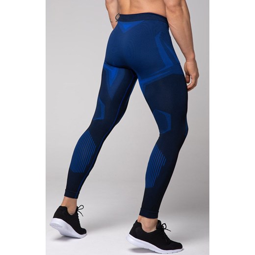 Termoaktywne legginsy męskie czarno-niebieskie Confidence, Kolor czarno-niebieski, Rozmiar L, Spaio ze sklepu Primodo w kategorii Spodnie męskie - zdjęcie 167853710