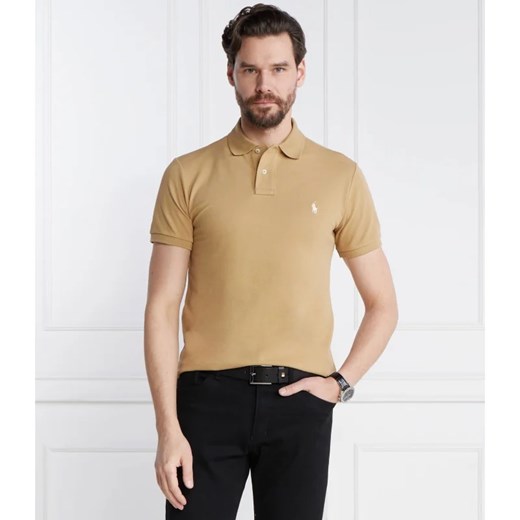 Polo Ralph Lauren t-shirt męski brązowy wiosenny z krótkim rękawem 