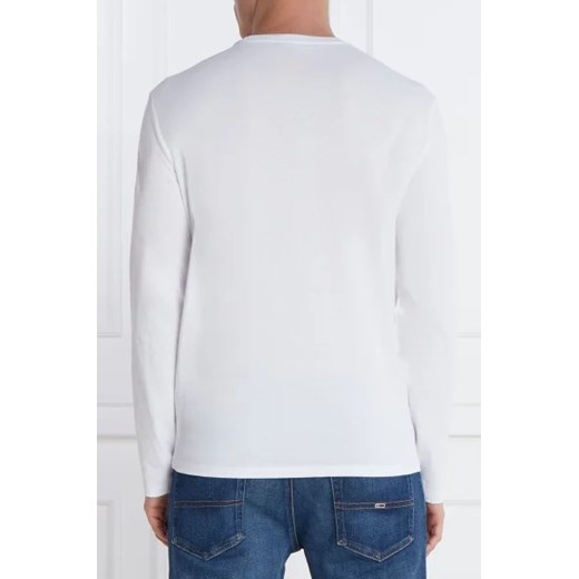 Biały t-shirt męski Armani Exchange na wiosnę z długimi rękawami 