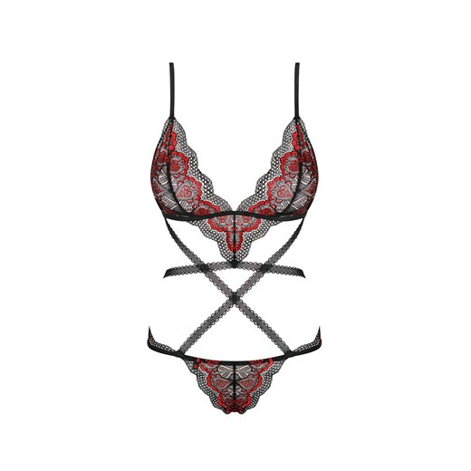Obsessive Megies body z paskami, Kolor czarny, Rozmiar S/M, Obsessive Obsessive L/XL Intymna okazyjna cena