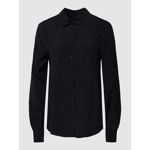 Bluzka z wiskozy w jednolitym kolorze ze sklepu Peek&Cloppenburg  w kategorii Koszule damskie - zdjęcie 167861831