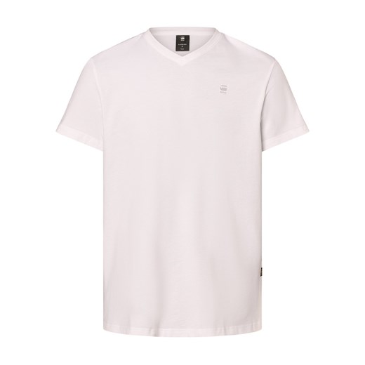 G-Star RAW Koszulka męska Mężczyźni Bawełna biały jednolity ze sklepu vangraaf w kategorii T-shirty męskie - zdjęcie 167863021