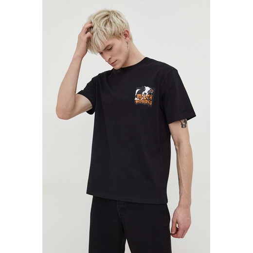 HUGO t-shirt bawełniany męski kolor czarny z nadrukiem 50508531 ze sklepu ANSWEAR.com w kategorii T-shirty męskie - zdjęcie 167863790
