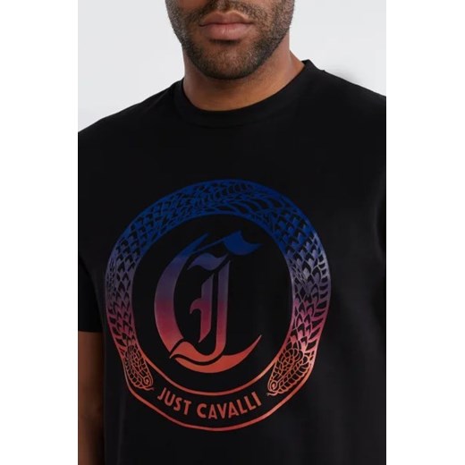T-shirt męski Just Cavalli na wiosnę z krótkimi rękawami