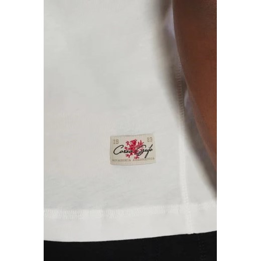 T-shirt męski Aeronautica Militare z napisami w stylu młodzieżowym
