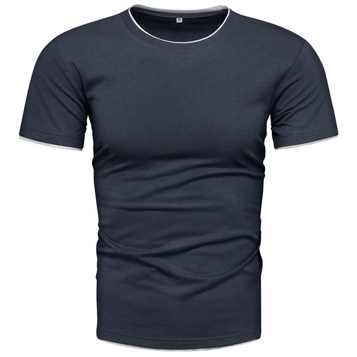 Koszulka męska t-shirt granatowy Recea ze sklepu Recea.pl w kategorii T-shirty męskie - zdjęcie 167870812