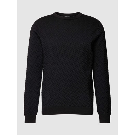 Sweter z dzianiny z fakturowanym wzorem ze sklepu Peek&Cloppenburg  w kategorii Swetry męskie - zdjęcie 167871914