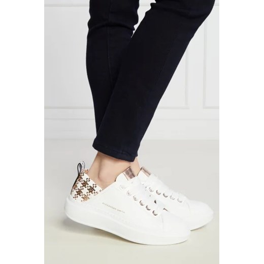 Buty sportowe damskie białe Alexander Smith sneakersy z tworzywa sztucznego na wiosnę sznurowane 
