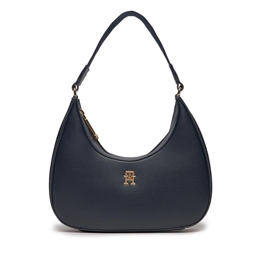 Torebka Tommy Hilfiger Th Essential Sc Shoulder Corp AW0AW16081 Space Blue DW6 ze sklepu eobuwie.pl w kategorii Listonoszki - zdjęcie 167875164