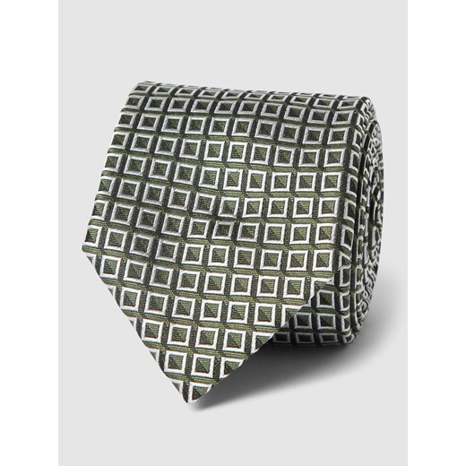 Krawat jedwabny ze wzorem w pepitkę model ‘Tie’ (7,5 cm) ze sklepu Peek&Cloppenburg  w kategorii Krawaty - zdjęcie 167876733