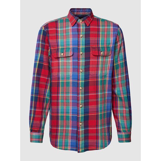 Koszula casualowa o kroju custom fit ze wzorem na całej powierzchni ze sklepu Peek&Cloppenburg  w kategorii Koszule męskie - zdjęcie 167877603