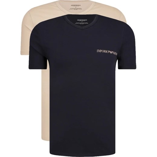 Emporio Armani T-shirt 2-pack | Regular Fit Emporio Armani M wyprzedaż Gomez Fashion Store