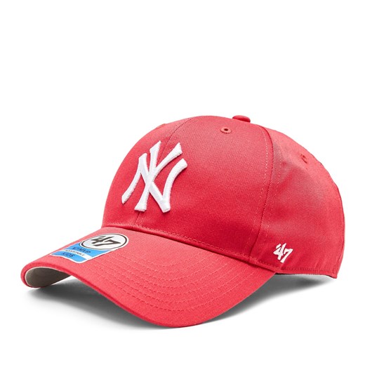 Czapka z daszkiem 47 Brand MLB New York Yankees Raised Basic '47 MVP B-RAC17CTP-BE Berry ze sklepu eobuwie.pl w kategorii Czapki dziecięce - zdjęcie 167884620