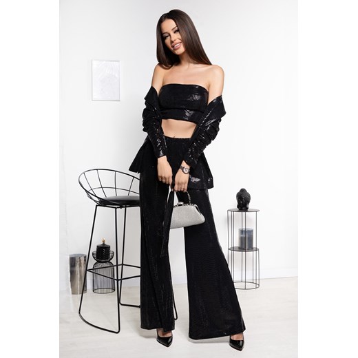 Spodnie FINOMELA BLACK ze sklepu Ivet Shop w kategorii Spodnie damskie - zdjęcie 167885202