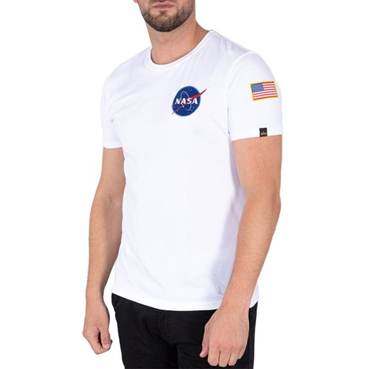 Koszulka Alpha Industries Space Shuttle T 17650709 - biała ze sklepu streetstyle24.pl w kategorii T-shirty męskie - zdjęcie 167885294