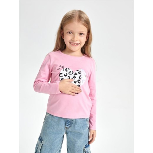 Sinsay - Koszulka z nadrukiem - różowy ze sklepu Sinsay w kategorii Bluzki dziewczęce - zdjęcie 167888623