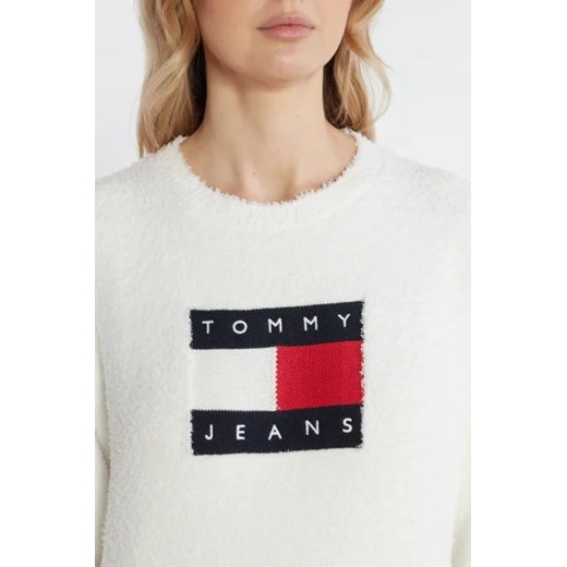 Sweter damski Tommy Jeans z bawełny jesienny