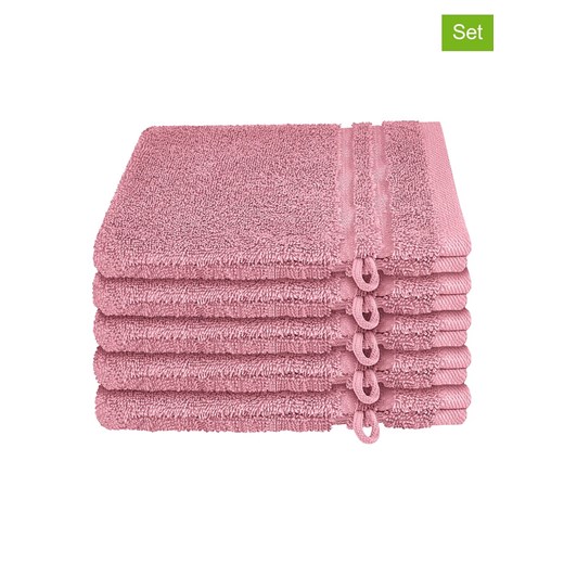 Schiesser Myjki (5 szt.) &quot;Milano&quot; w kolorze jasnoróżowym Schiesser 16x22 cm promocja Limango Polska