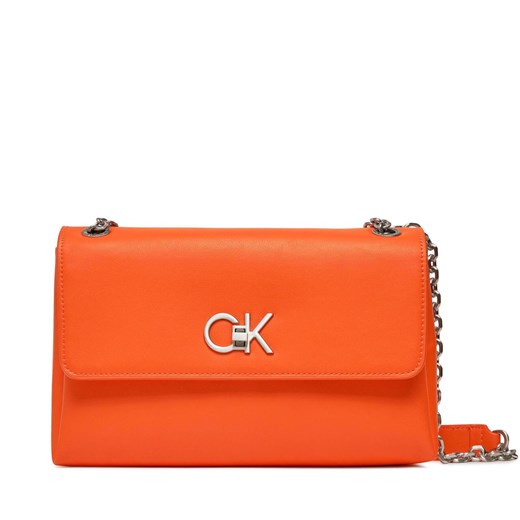Torebka Calvin Klein Re-Lock Ew Conv Crossbody K60K611084 Pomarańczowy ze sklepu eobuwie.pl w kategorii Kopertówki - zdjęcie 167892671