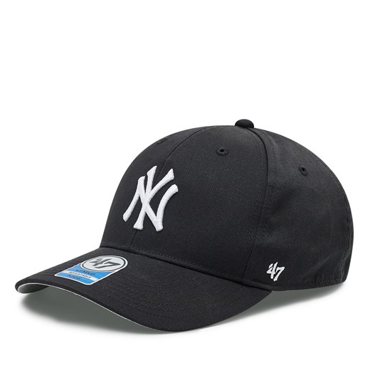 Czapka z daszkiem 47 Brand Mlb New York Yankees Raised Basic '47 Mvp Junior B-RAC17CTP-BK Czarny ze sklepu eobuwie.pl w kategorii Czapki dziecięce - zdjęcie 167892802