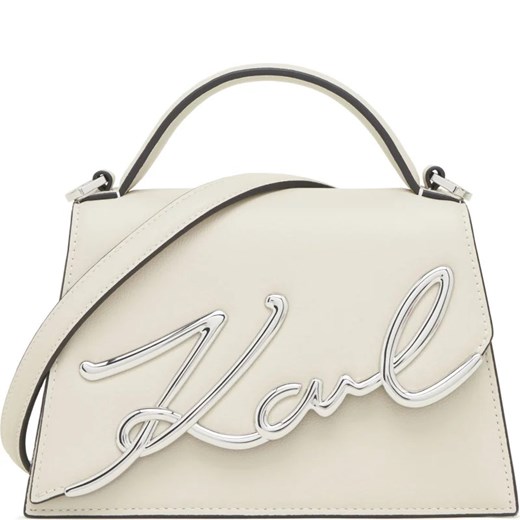 Karl Lagerfeld Skórzana torebka na ramię k/signature 2.0 sm Karl Lagerfeld Uniwersalny Gomez Fashion Store