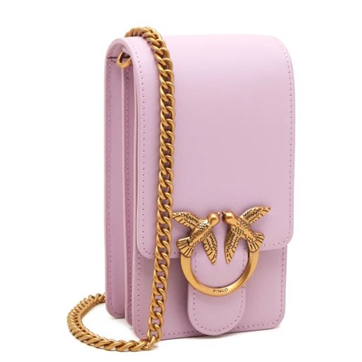 Pinko Skórzana torebka na telefon LOVE ONE SMART VITELLO SETA Pinko Uniwersalny Gomez Fashion Store