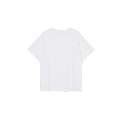 Cropp - Biały T-shirt oversize - biały ze sklepu Cropp w kategorii Bluzki damskie - zdjęcie 167898543
