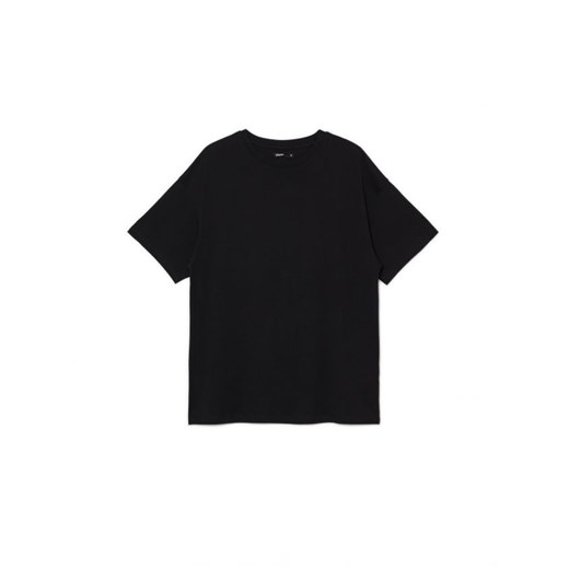 Cropp - Czarny T-shirt oversize - czarny Cropp M Cropp