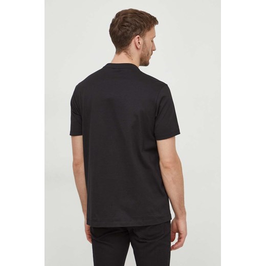 T-shirt męski Paul&shark czarny z krótkim rękawem bawełniany 