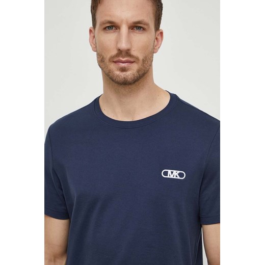Michael Kors t-shirt bawełniany męski kolor granatowy z aplikacją ze sklepu ANSWEAR.com w kategorii T-shirty męskie - zdjęcie 167899952
