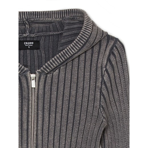 Cropp - Szary rozpinany sweter - szary Cropp XL Cropp