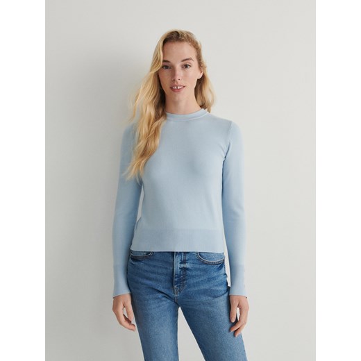 Reserved - Sweter z wiskozą - jasnoniebieski ze sklepu Reserved w kategorii Swetry damskie - zdjęcie 167900864