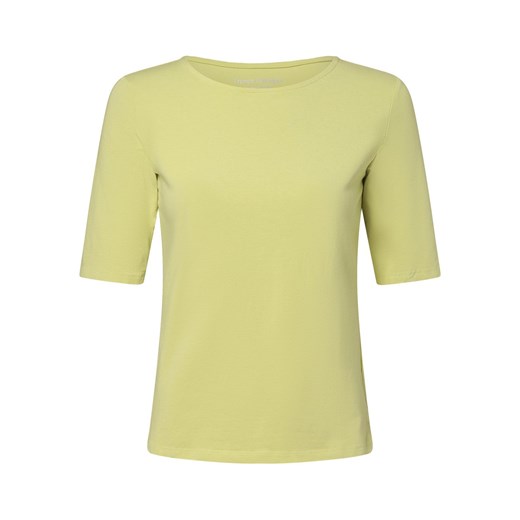 Franco Callegari T-shirt damski Kobiety Dżersej seledynowy jednolity ze sklepu vangraaf w kategorii Bluzki damskie - zdjęcie 167901170