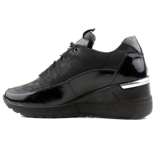 Sneakersy damskie w nowoczesnym stylu - VENEZIA 0127 7001, czarne Venezia 39 okazja ulubioneobuwie
