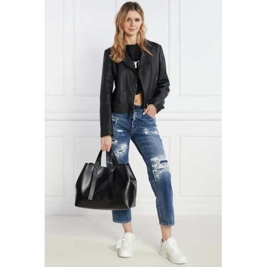 OFF-WHITE Skórzana shopperka OS Gomez Fashion Store