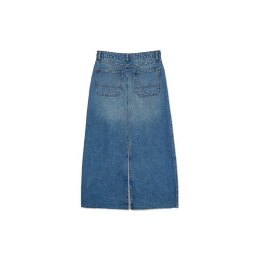 Cropp - Jeansowa spódnica maxi - niebieski Cropp XL Cropp